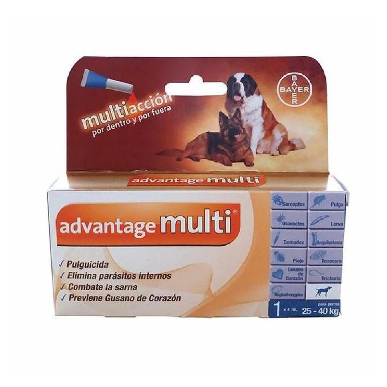 Advantage Multi Perro - Antipulgas Parasitos Sarna Advantage Multi Perro - Antipulgas Parasitos Sarna